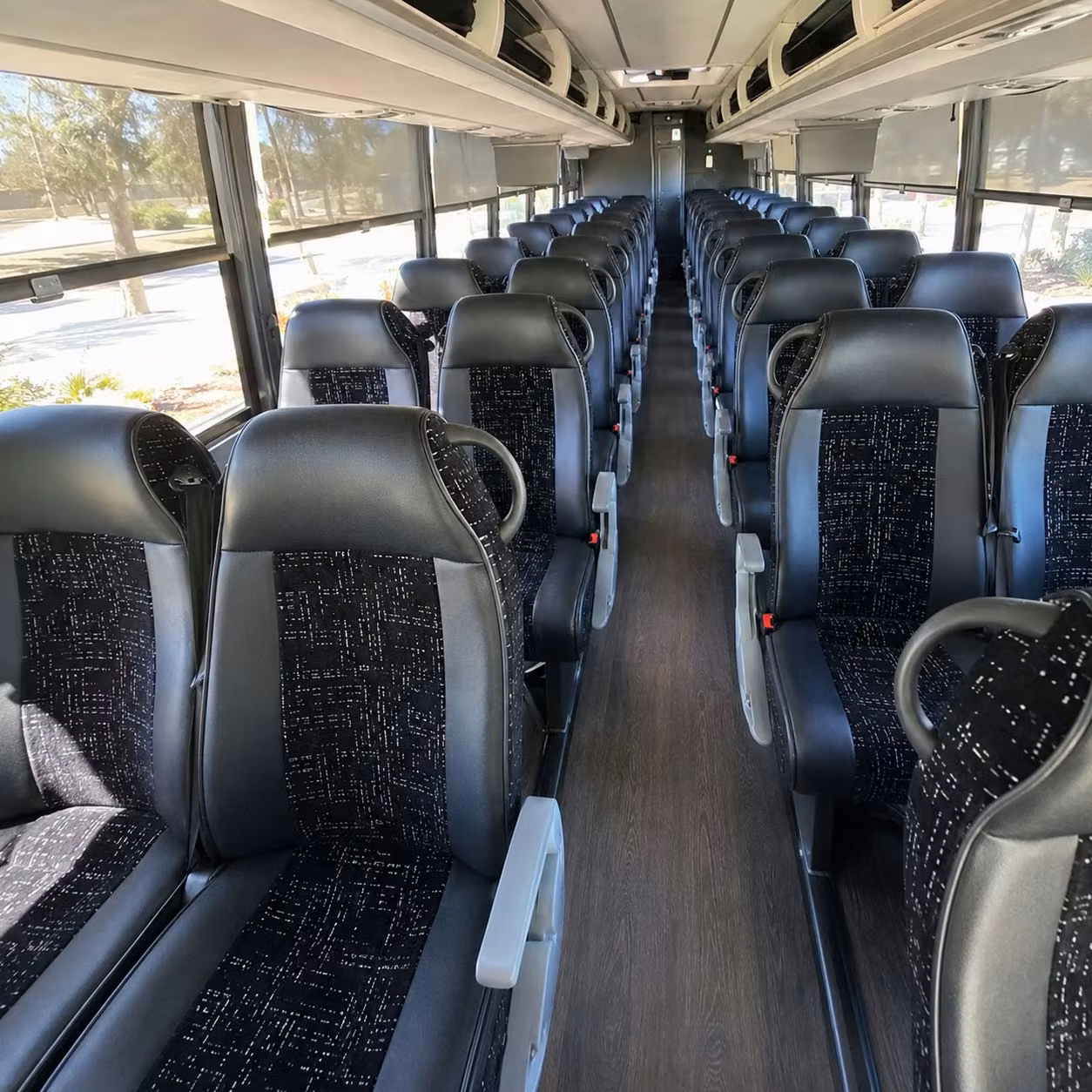 56 passenger charter bus interior